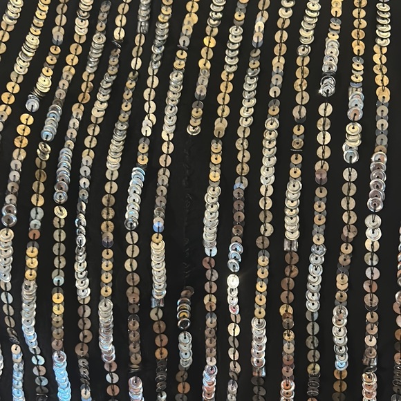 Theory black and silver sequin mini skirt, only sign of wear is missing sequins - Picture 2 of 4